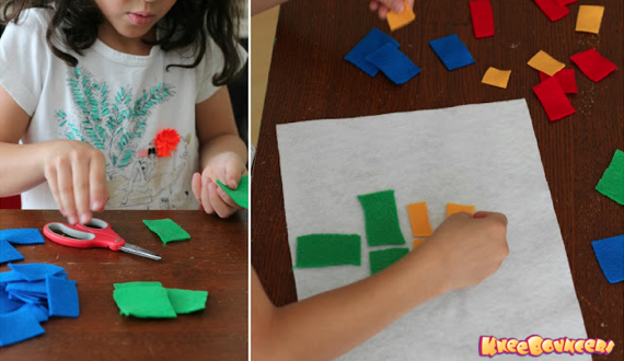 Play with Colors! Felt Mosaic Art - KneeBouncers Play with Colors! Felt Mosaic Art - KneeBouncers