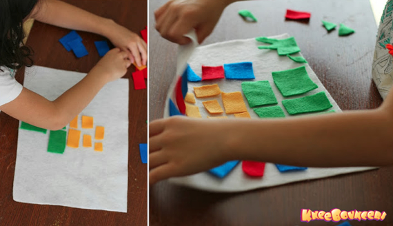 Play with Colors! Felt Mosaic Art - KneeBouncers Play with Colors! Felt Mosaic Art - KneeBouncers